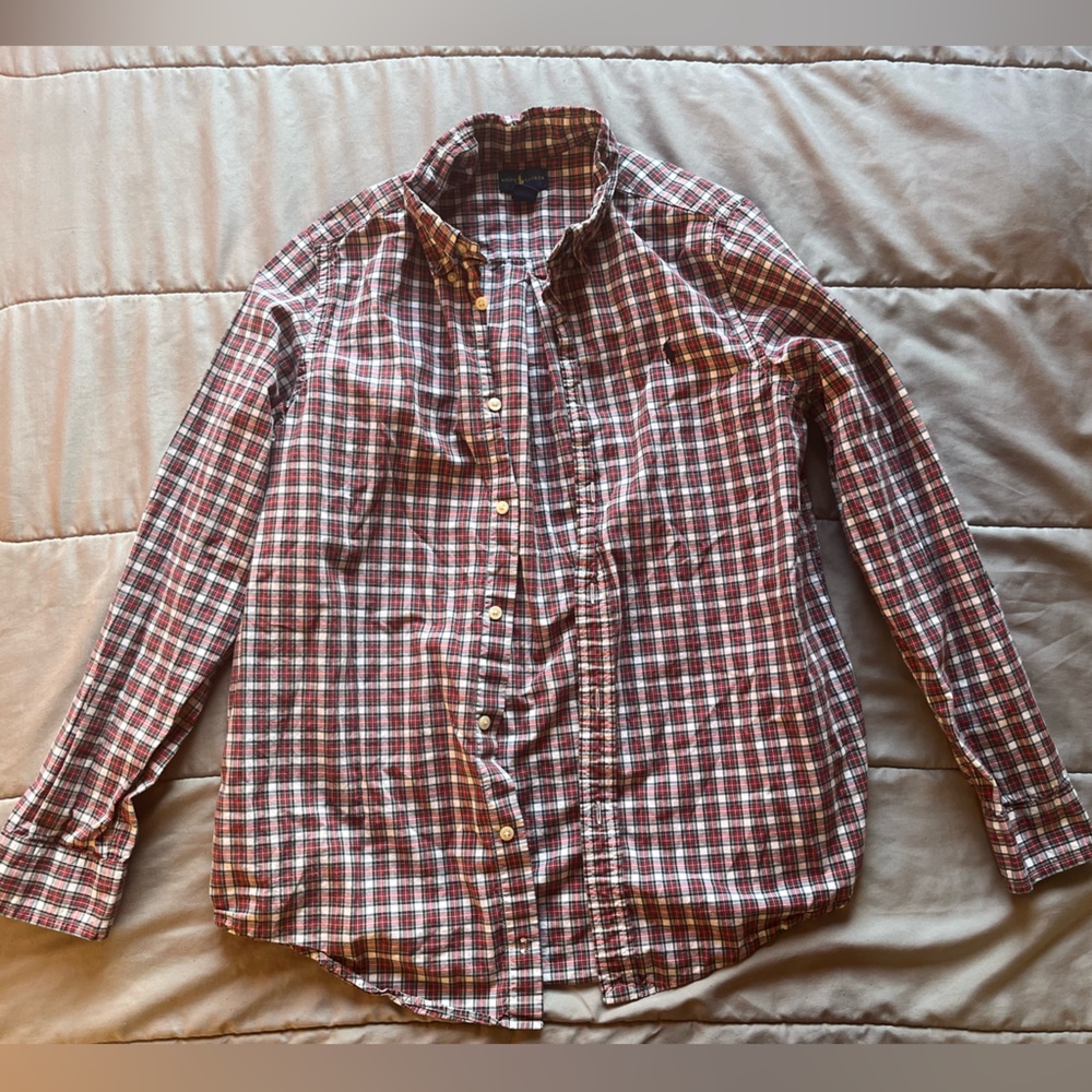 Boys XL Ralph Lauren Plaid button up shirt